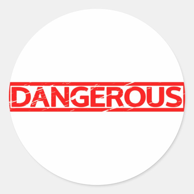Dangerous Stamp Classic Round Sticker (Front)