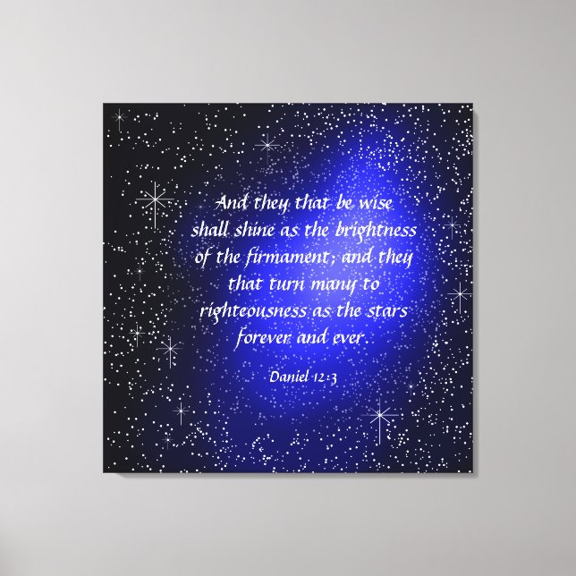 Daniel 12:3 Canvas Print (Front)