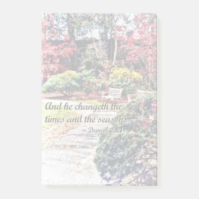 Daniel 2:21 - And he Changeth Post-it Notes (Front)
