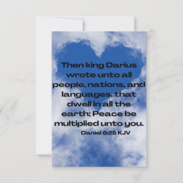 Daniel 6:25 KJV Bible Verse Pic Flat Greeting Card (Front)