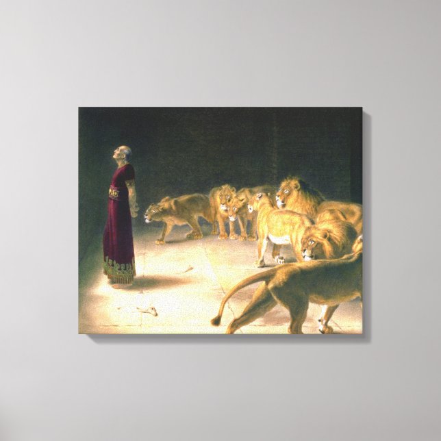 Daniel Answer To King In Lions Den Briton Riviere Canvas Print (Front)