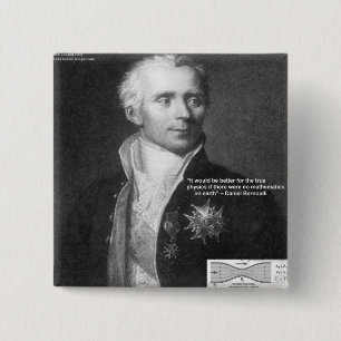 Daniel Bernoulli True Physics Quote Gifts & Cards 15 Cm Square Badge
