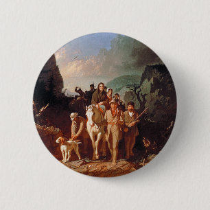 Daniel Boone escorting settlers 6 Cm Round Badge