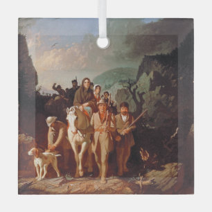 Daniel Boone escorting settlers Glass Tree Decoration