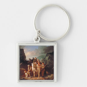 Daniel Boone escorting settlers  Key Ring