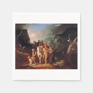Daniel Boone escorting settlers Napkin