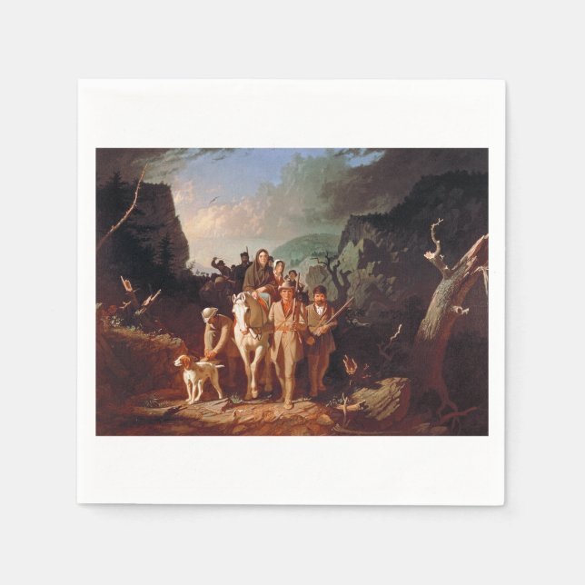 Daniel Boone escorting settlers  Napkin (Front)