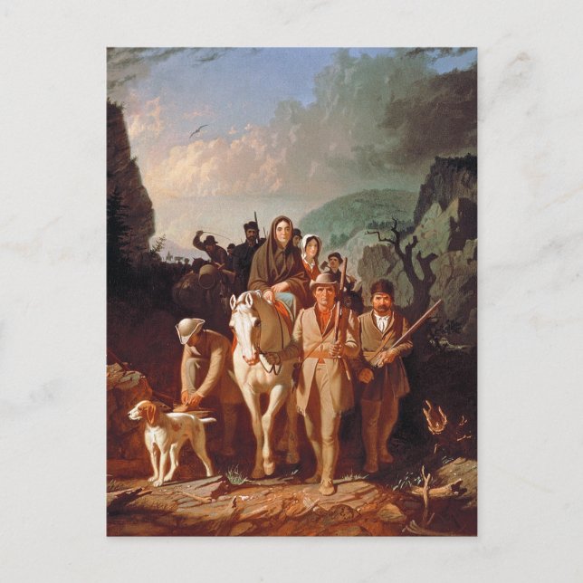 Daniel Boone escorting settlers  Postcard (Front)