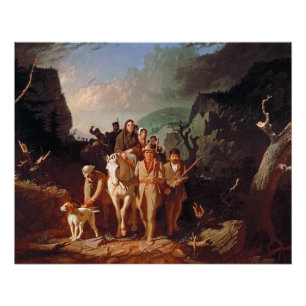 Daniel Boone escorting settlers Poster