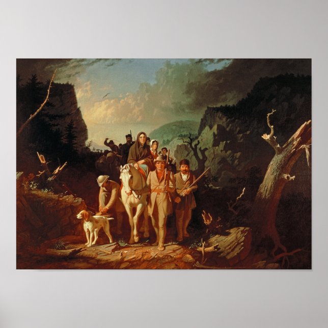 Daniel Boone Escorting Settlers Through The Gap Poster (Front)