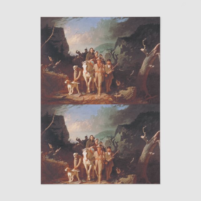 Daniel Boone escorting settlers  Tissue Paper (Front)