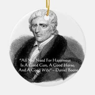 Daniel Boone Humor Quote Gifts Tees Cards Etc Ceramic Tree Decoration