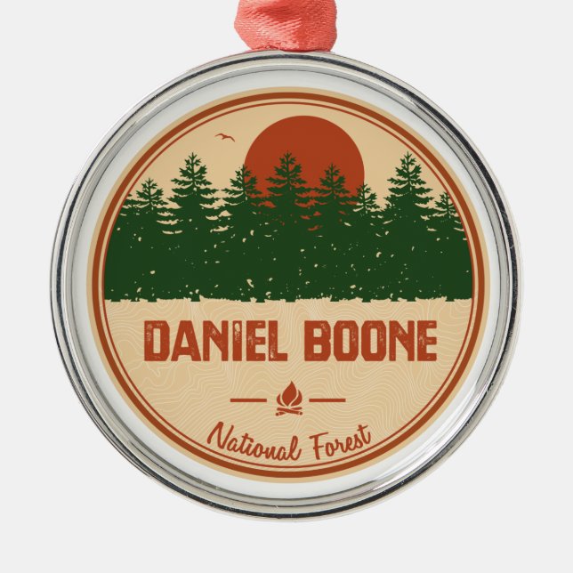 Daniel Boone National Forest Metal Tree Decoration (Front)