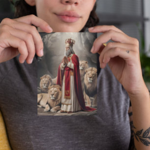 Daniel in the lion`s den Greeting card 2