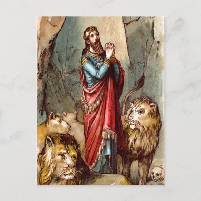 Daniel in the lion`s den postcard (Front)