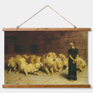 Daniel in the Lions' Den, 1872 by Briton Riviere Hanging Tapestry