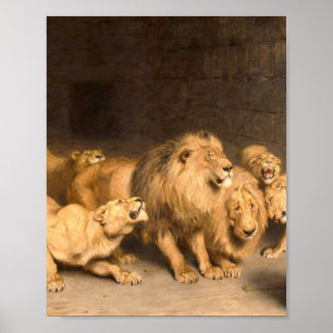 Daniel In The Lions Den 1872 By Briton Riviere Poster