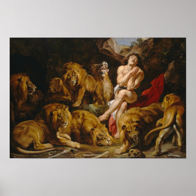 Daniel in the Lion's Den by Rubens - Poster (Front)