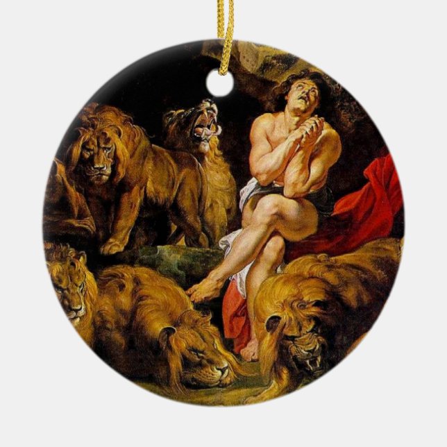 Daniel in the Lions Den Ornament (Front)