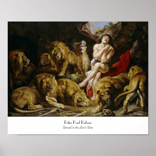 Daniel in the Lion's Den Peter Paul Rubens paint Poster (Front)