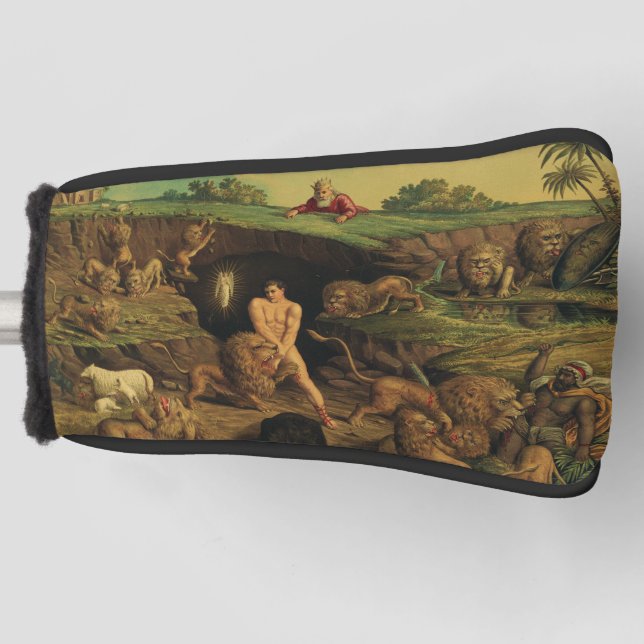 Daniel in the Lions' Den Religious Art Golf Head Cover (Front)