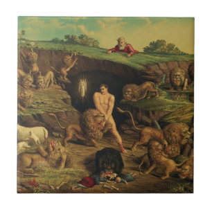 Daniel in the Lions' Den Tile