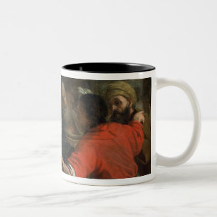 Daniel Interpreting Nebuchadnezzar's First Dream ( Two-Tone Coffee Mug