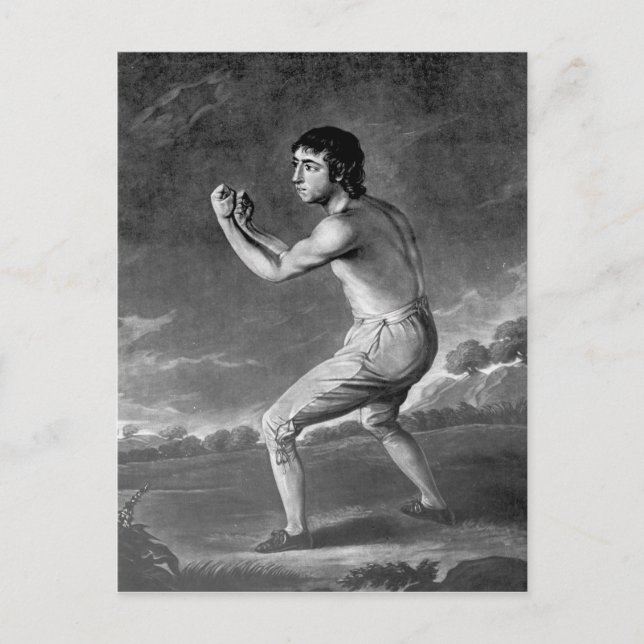 Daniel Mendoza, engraved by Henry Kinsbury, 1789 Postcard (Front)