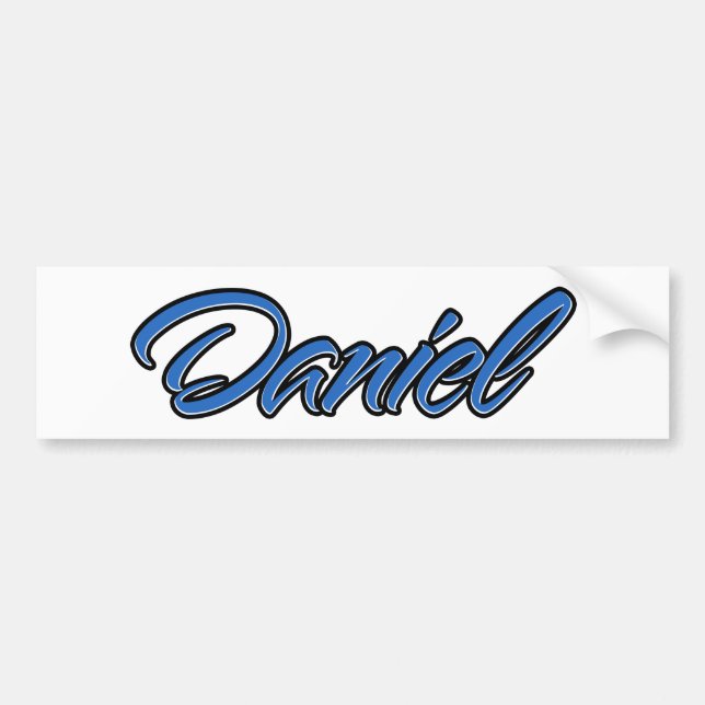Daniel Name blue Aufkleber Sticker Autoaufkleber (Front)