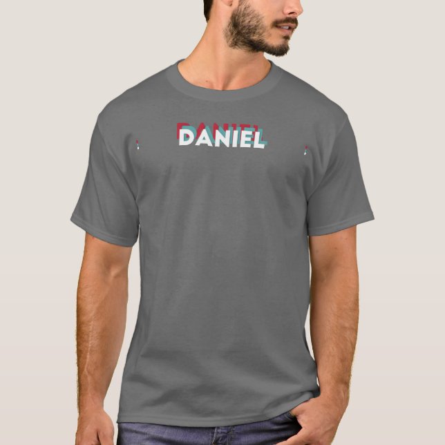 Daniel Name Funny Name Daniel 80s theme T-Shirt (Front)