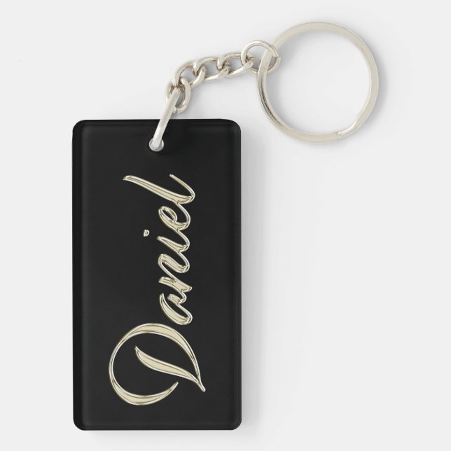 Daniel Name whitegold key trailer Ring (Back)
