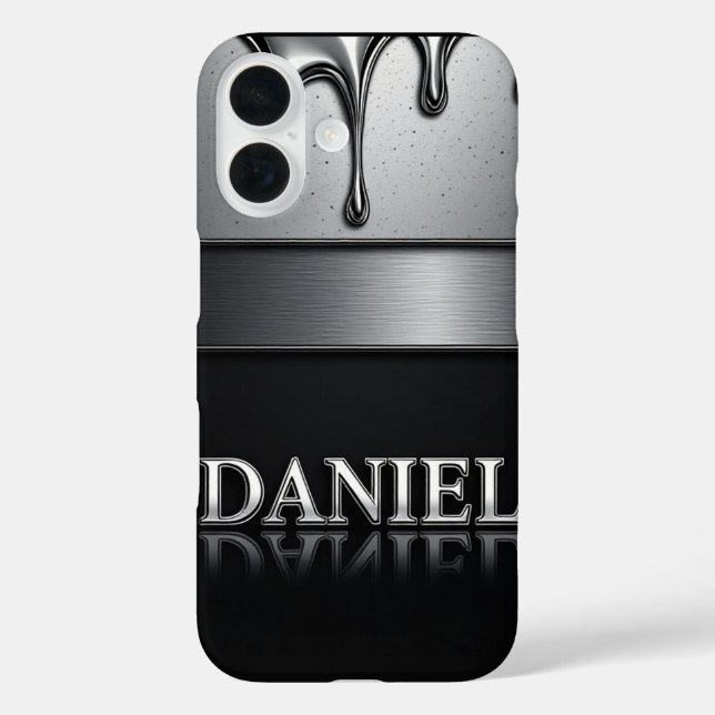 Daniel Name with Dripping Liquid Metal Case-Mate iPhone Case (Back)