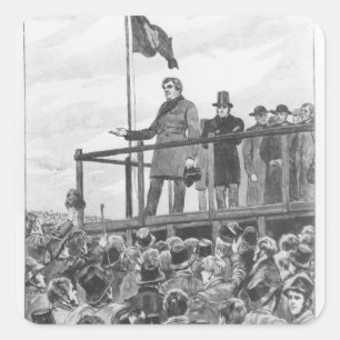 Daniel O'Connel  at the meeting at Trim Square Sticker