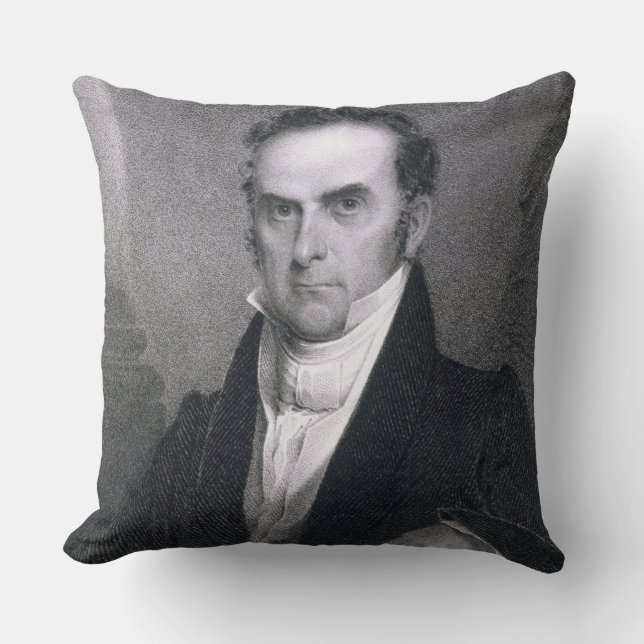 Daniel Webster (1782-1852) (engraving) Cushion (Front)