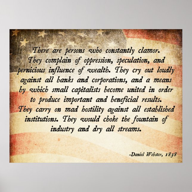 Daniel Webster Quote Poster (Front)