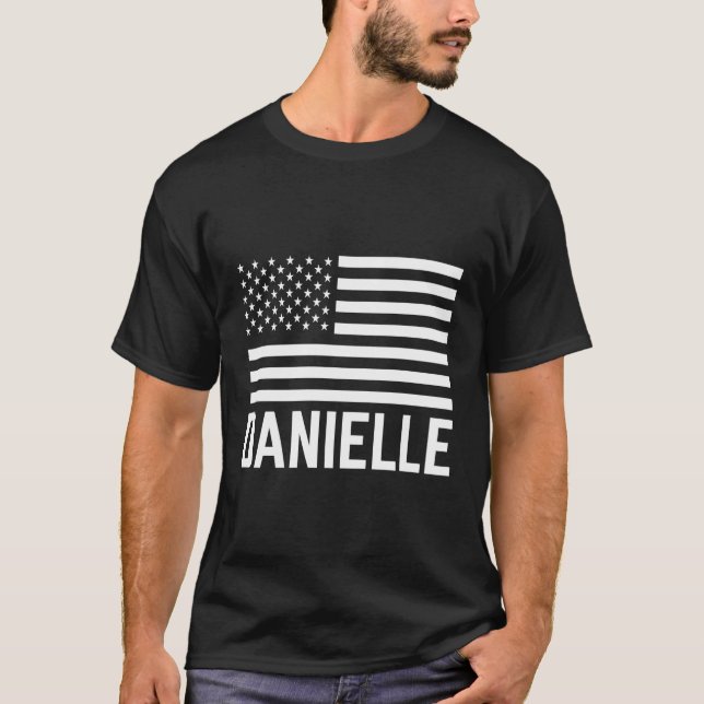 Danielle Name Forename Usa Personalised T-Shirt (Front)