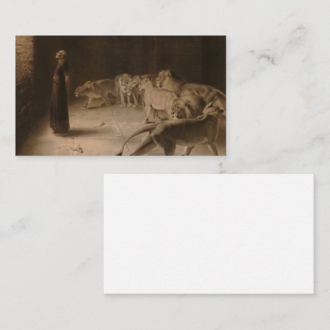Daniel's Answer to the King by Briton Riviere Business Card (Front/Back)