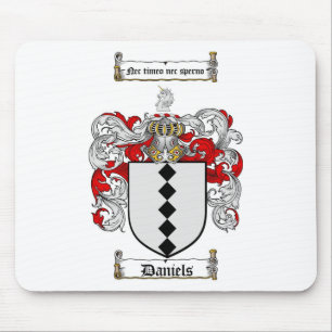 DANIELS FAMILY CREST -  DANIELS COAT OF ARMS MOUSE PAD