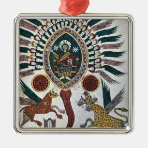 Daniel's vision of Four Beasts and God Metal Tree Decoration