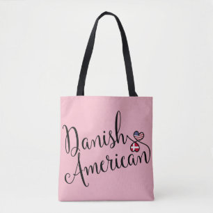 Danish American Entwined Hearts Grocery Bag