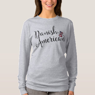 Danish American Entwinted Hearts Tee Shirt