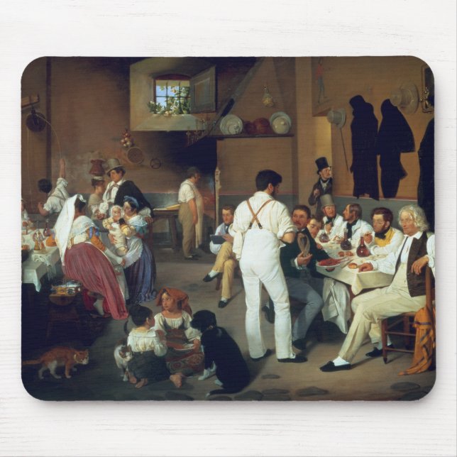Danish artists at the Osteria la Gonsola, Rome, 18 Mouse Pad (Front)