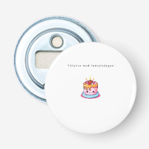 Danish Birthday bottle opener, cute cake birthday Opener
