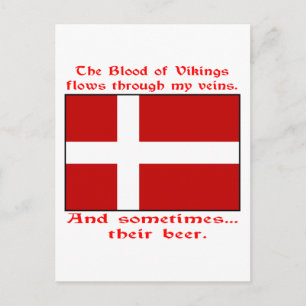 Danish Blood & Beer Viking Postcard