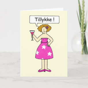 Danish Congratulations, Tillykke! Card