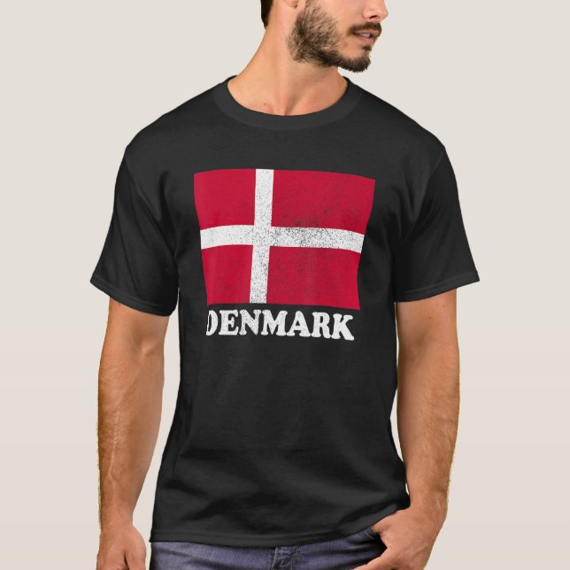 Danish Denmark Flag Pride Danish Flag T-Shirt (Front)