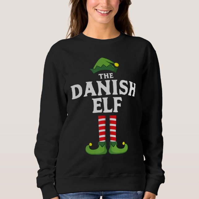 Danish Elf Matching Family Group Christmas Pajama Sweatshirt (Front)