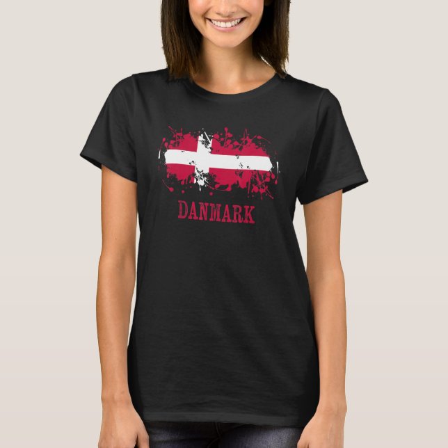 Danish enthusiasts for Danmark and Denmark T-Shirt (Front)