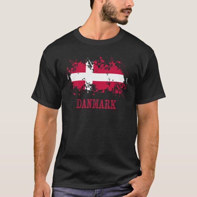Danish enthusiasts for Danmark and Denmark T-Shirt (Front)