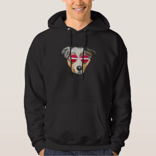 Danish Flag Australian Shepherd Dog Denmark Pocket Hoodie